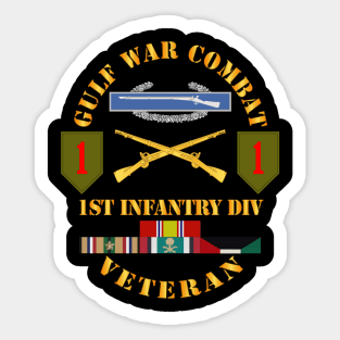 Gulf War Combat Infantry Vet w 1st ID SSI wo Map Sticker